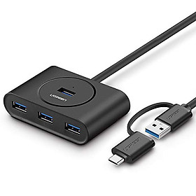 Mua Bộ Chia USB 3.0 4 Cổng - Kết Hợp USB Type - C Ra 4 Cổng USB 3.0 Ugreen - Hàng Chính Hãng