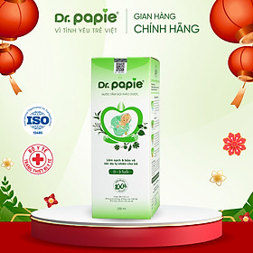 Nước Tắm Gội Thảo Dược Dr.Papie Cho Bé Giúp Ngăn Ngừa Và Giảm Các Vấn Đề Về Da