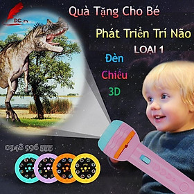 Đèn Pin Chiếu Hình (Loại 1) Cho Bé 24 Hình Động Vật Ngộ Nghĩnh Quà Tặng Cho Bé Khám Phá Phát Triển Tư Duy