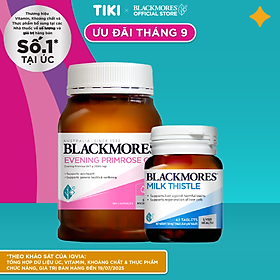 Combo Tinh Dầu Hoa Anh Thảo Hỗ Trợ Cân Bằng Nội Tiết Tố Blackmores Evening Primrose Oil Lọ 190 Viên và Viên Uống Hỗ Trợ Bảo Vệ Và Phục Hồi Tế Bào Gan Blackmores Milk Thistle Lọ 42 Viên