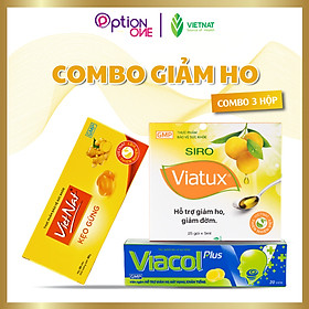 Hình ảnh [COMBO 3 HỘP] Kẹo ngậm gừng Vietnat 30 viên - siro Viatux tắc 25 gói - Viacol Plus 20 viên giảm ho rát họng