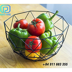 Mua Rổ sắt hình đa giác  tô sắt đựng đồ trang trí  rỗ đựng trái cây  phong cách hiện đại  hàng chắc chắn giá tốt