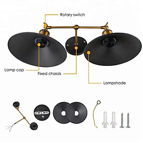 Đèn tường SuperVilighting trang trí phòng khách cầu thang KT D220mm đèn trang trí cầu thang BH 24T