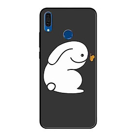 Ốp Lưng in cho Huawei Y9 2019 Mẫu Thỏ Nền Đen - Hàng Chính Hãng