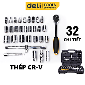 Mua Bộ Dụng Cụ Đầu Bu Lông 32 Chi Tiết Deli - Mở Ốc Vít Đa Năng Sử Dụng Trong Sửa Chữa Ôtô  Xe Máy Chất Liệu Thép Cr-V