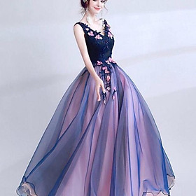 KÈM ẢNH/VIDEO THẬT - Đầm Maxi xoè dự tiệc kết hoa ren nổi SANG TRỌNG MS144V - Size M/L đến 57kg