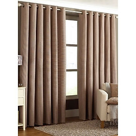 Mua Rèm cửa vải LUCYA18-5 có thanh treo hợp kim nhôm màu gỗ đầu đài hoa- cao cố định 1m9