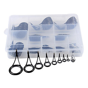 90pcs Fishing Rod Eye Ring Kit for Rod Building Repair Guides Replacement
