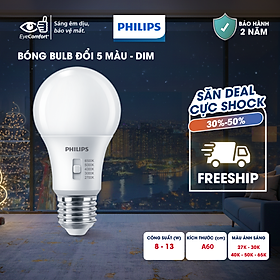 Bóng đèn Philips LED Bulb A60 DS FR DIM thay đổi nhiệt độ màu - Công suất (8W, 13W)