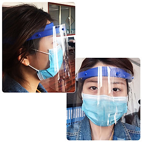 10Pcs Safety Face Shield Replaceable Full Face Mask Transparent Protective Mask Visor Protection against Splash Fluid