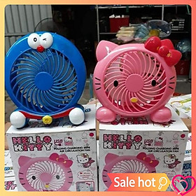 Mua Quạt tích điện cầm tay  gấp gọn hình Kitty  Doremon