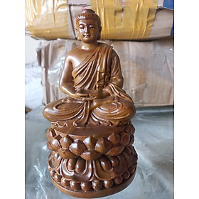 Mua Tượng phật bổn sư thích ca bằng gỗ bách xanh thơm phức kt cao 15×9×9cm