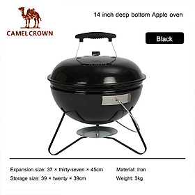 CAMEL CROWN Lò Nướng BBQ Ngoài Trời Gia Dụng 14 Inch Lò Nướng Táo Lò Nướng Than Kéo Đẩy