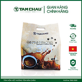 Cà Phê Hòa Tan 3 in 1 Túi Tiết Kiệm 850G (50 Gói x 17G/Gói) - Chính hiệu TÂM CHÂU BẢO LỘC