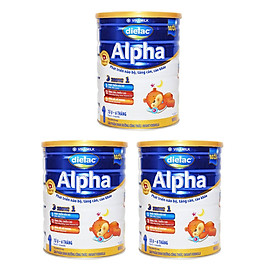 COMBO 3 HỘP SỮA BỘT DIELAC ALPHA 1 900G (CHO TRẺ TỪ 0 - 6 THÁNG TUỔI)