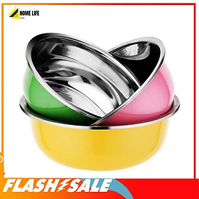 Mua Bộ 3 Thau Inox 3 Màu Size 22-24-26CM + TẶNG KHĂN LAU