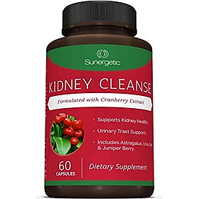 Premium Kidney Cleanse Supplement – Powerful Kidney Support Formula with Cranberry Extract Helps Support Healthy Kidneys & Urinary Tract Support– 60 Vegetarian Capsules