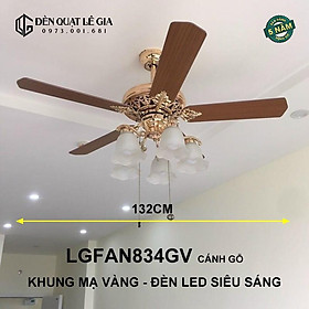 Mua Quạt Trần Tân Cổ Điển LGFAN834G | Quạt Trần Đèn