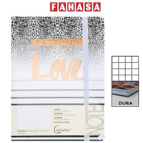 Sổ Ghi Chú Love A5 - Kẻ Ô Vuông - 192 Trang 80gsm - Cervantes PB829-89 - Mẫu 2