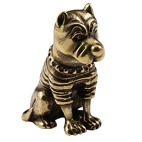 Vintage Style Dog Figurine Dog Ornament Tea Pet for Home Table Dog Sculpture