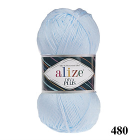 Cuộn sợi bóng Diva Plus hãng len Alize Yarns nổi tiếng, đan/ móc áo váy bikini túi ví