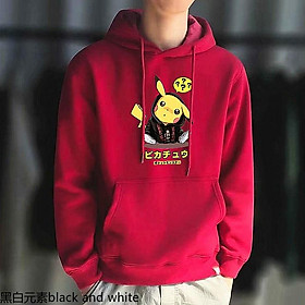 Áo hoodie Dài Tay In Hình Pikachu Thời Trang Hàn Quốc