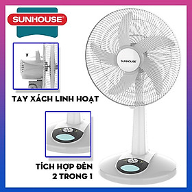 Quạt sạc SUNHOUSE SHD7228 - Hàng chính hãng