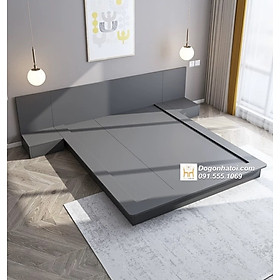 Mua Giường Ngủ Bệt Sàn Kiểu Nhật Liền Tủ Đầu Giường Gỗ MDF Giá Rẻ - GN629