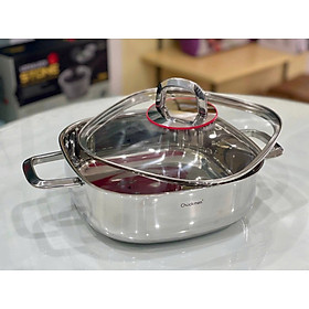 Mua  Hàng chính hãng  CKM134 - Nồi vuông Chockmen loại thấp size 24cm - 3 5L 3 lớp