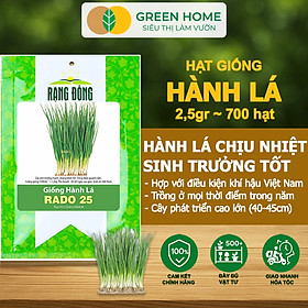 Hạt Giống Gia Vị Greenhome, Nhiều Loại, Trồng Chậu, Dễ Trồng, Chịu Nhiệt, Trồng Quanh Năm, Năng Suất - G01 HÀNH LÁ