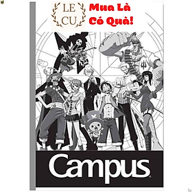 [Lốc 10 cuốn] Tập Học Sinh B5 Kẻ Ngang Có Chấm 120 Trang - Campus One Piece Black & White