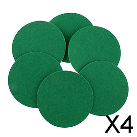 4x6 Pieces Air Hockey Table Felt Pushers Replacement Felt Pads Green L