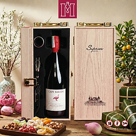 Hộp quà rượu vang đỏ Úc Cape Barren Mclaren Vale Native Goose Shiraz 750ml 14.5% nhập khẩu chính hãng, kèm hộp gỗ nắp gập có phụ kiện kèm - Quà tặng Tết, tặng đối tác