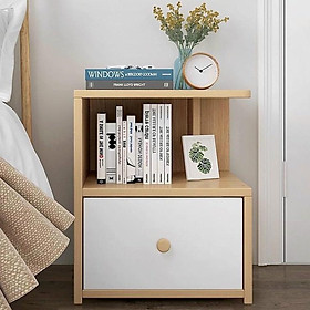 Mua Tủ đầu giường  tab đầu giường mini 2 ngăn kệ gỗ MDF decor nội thất phòng ngủ đa năng 40x26x32 TAGO ND32