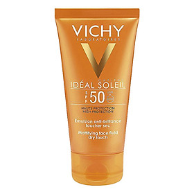 Kem Chống Nắng Không Gây Nhờn Rít Không Màu SPF50  Vichy Capital Soleil SPF50 Face Dry Touch (50ml) -100516689