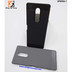 Ốp lưng carbon phay xước chống sốc cho Sony Xperia 1