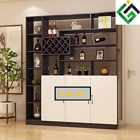 Mua TỦ RƯỢU KIÊM VÁCH NGĂN PHÒNG TR603- C2m x R1m5 - Màu Trắng-Đen