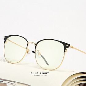 Kính Giả Cận, Gọng Kính Cận Nam Nữ Mắt Mèo Đen Vàng Không Độ Hàn Quốc - BLUE LIGHT SHOP