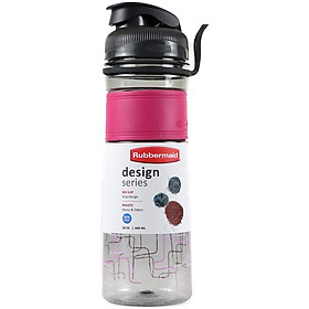 Bình đựng nước Rubbermaid 600ml cao cấp màu hồng