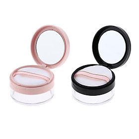 2pcs Translucent Loose Setting  / Finishing Powders Storage Containers