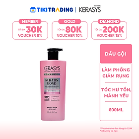 Dầu gội cao cấp Hàn Quốc Kerasys Keratin Bond Volume (Phục hồi chuyên sâu, làm phồng và ngăn ngừa rụng tóc) 600ml