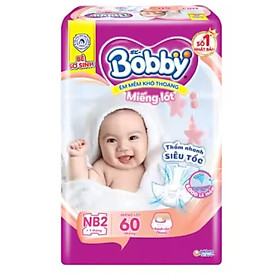 Hình ảnh Miếng Lót Bé Sơ Sinh Bobby Newborn 2 ( NB2 60 ) 60 Miếng Cho Bé Lớn Hơn 1 Tháng - Tã Lót Trẻ Sơ Sinh NB 2 > 1 Tháng