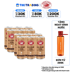 [ ĐƠN HÀNG 399K TẶNG 1 BÌNH NƯỚC HIGHLANDS] Thùng 24 lon cà phê sữa Highlands Coffee 235ml