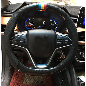 Bọc vô lăng da vân carbon cao cấp cho xe ô tô từ 4 đến 7 chỗ có vòng định vị