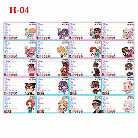 Nhãn vở set 40 Jinbaku shounen hanako-kun