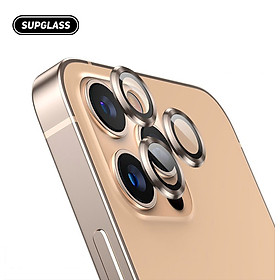 BỘ DÁN Dành Cho IPHONE 15 PRO/ 15 Pro MAX 3 MẮT BẢO VỆ CAMERA hiệu KUZOOM - Hàng nhập khẩu - Mầu vàng