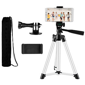 Chân máy chụp ảnh nhẹ Chiều cao 50cm có thể điều chỉnh 1/4 inch Vít cho điện thoại thông minh và máy ảnh DSLR SLR