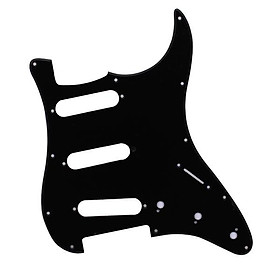 Black Pickguard 1 Ply 11 Hole For  Guitar SSS Anti-scratch High Quality NEW