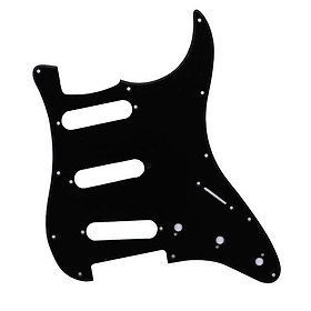 Black Pickguard 1 Ply 11 Hole For Strat Guitar SSS Instrument Accessories