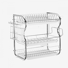 KỆ ĐỂ CHÉN DĨA 3 TẦNG INOX RE0164